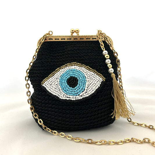 Strickauge Nazar Tasche (schwarz)