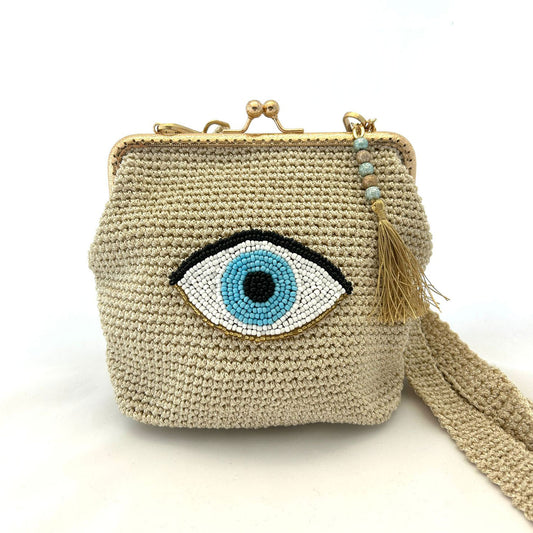 Strickauge Nazar Tasche (beige)