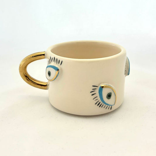 "Blick" Handgemachte Keramiktasse| 24k Gold